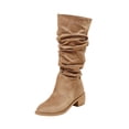 thumbnail image 2 of Yeahitch Womens Boots Mid Calf Low Heel Womens Winter Boots Round Toe Chunky Heel Warm Comfortable Tall Boots, 2 of 6