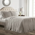 thumbnail image 2 of Lush Decor Ruffle Skirt Bedspread, Full, Ivory, 3-Pc Set, 2 of 11