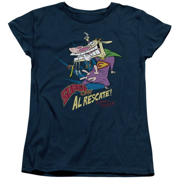 Cow & Chicken - Super Cow - Women's Short Sleeve Shirt - Small
