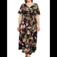 thumbnail image 2 of Vestido de Verano Holgado Informal de Corta con Corte A y Corte en A para Mujer, Talla Grande Negro XL, 2 of 10