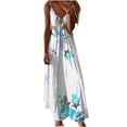 thumbnail image 2 of Nmnitkp Womens Plus Size Dress Summer Casual Bohemian Maxi Dress V-Neck Sleeveless Flowy Boho Floral Beach Long Dress with Pockets S-5XL, 2 of 5