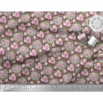 thumbnail image 2 of Soimoi Cotton Poplin Fabric Leaves & Rose Floral Printed Craft Fabric by The Yard 56 Inch Wide, 2 of 3