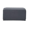 thumbnail image 3 of Foot Stool Change Storage Ottoman Padded Footrest Dressing Makeup Stool Seat Cover , Deep Grey, 3 of 8