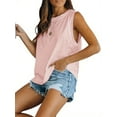 thumbnail image 2 of Loose Fit Casual Crew Neck T Shirts Basic Tee Tops Summer Sleeveless Women's Tank Top, 2 of 5