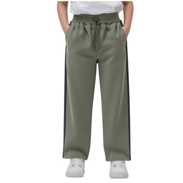 Bxsruta Pants for Kids, Children's Solid Color Girls' Full Length Pants Casual Home Long Pants