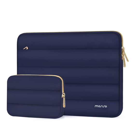 Funda para portátil MOSISO de 17,3 pulgadas, poliéster acolchado, azul marino
