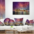 thumbnail image 4 of Designart New York City Manhattan Skyline Red - Cityscape Photo Throw Pillow - 16x16, 4 of 5