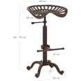 Rustic Metal Tractor Seat Bar Stool 2027inch Height Adjustable