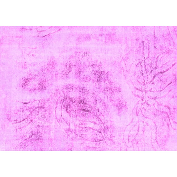 Ahgly Company Indoor Rectangle Abstract Pink Modern Area Rugs, 7' x 9'