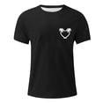 thumbnail image 2 of Camisas de Manga Larga para Hombres Imprimir Casual Cuello Redondo Blusa de Manga Corta, Camisas de Lino para Hombres, 2 of 4