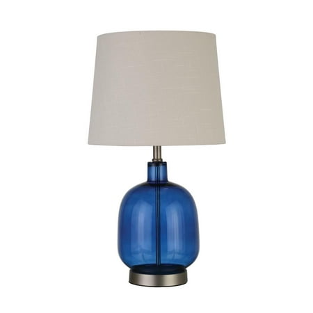 Transitional Blue Table Lamp