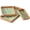 Green Leaves, variant on XIMEI Set of 3 Rectangle Rattan Trays for Decor, Coastal Wicker Serving Tray with Mother of Pearl Inlay, Boho Decorative Trays for Bathroom/Kitchen/Entryway