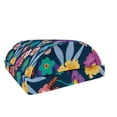 thumbnail image 1 of Floral Foot Rest, Digitally Generated Tropical Scene of Endemic Flowers and Leaves, Non-Slip Backing Adjustable Ergonomic Memory Foam Leg Support for Office, Multicolor, by Ambesonne, 1 of 5
