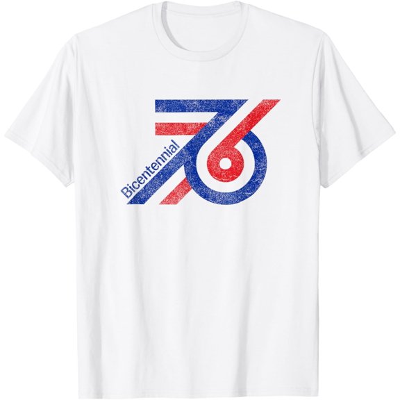Simple Fit 1976 Bicentennial America Logo Patriotic 70S Usa 250 T-Shirt