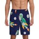 thumbnail image 1 of Balery Astronaut Dinosaur and Space Pantalones cortos de pijama de punto de algodón para hombre con cinturilla y bolsillos-Large, 1 of 6