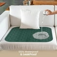 thumbnail image 2 of Canadian Linen Coussins de Chaise Réutilisables 20"x20 Pouces, Lot de 3 Imperméables Lavables Doux Absorbants 100 % Coton Respirants Matelassés pour Incontinence, Vert, 2 of 9