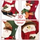 thumbnail image 3 of Medias navideñas, 18 "Medias grandes Juego de 3 Personajes navideños Papá Noel, Muñeco de nieve, Reno 3D Felpa Árbol de Navidad Decoraciones para el hogar y accesorios para fiestas Vhermosa DCF350, 3 of 7