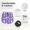 thumbnail image 4 of Balery Skull mushroom colorful Pattern Women's Running Shorts with Liner 2 Pockets Elastic Workout Athletic Gym Yoga Shorts-XX-Large, 4 of 7