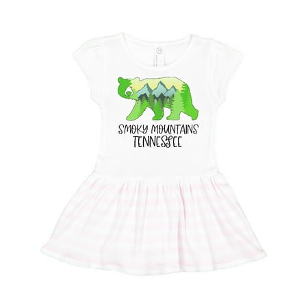 

Inktastic Smoky Mountains Tennessee- Mountains and Bear Shape Gift Toddler Girl Dress