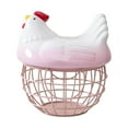 thumbnail image 2 of HomeKingdee Chicken Egg Basket, Chicken Egg Holder, Chicken Egg Collection Baskets with Ceramic Lid for Gathering Fresh Eggs, Cute Egg Storage Container, 2 of 5