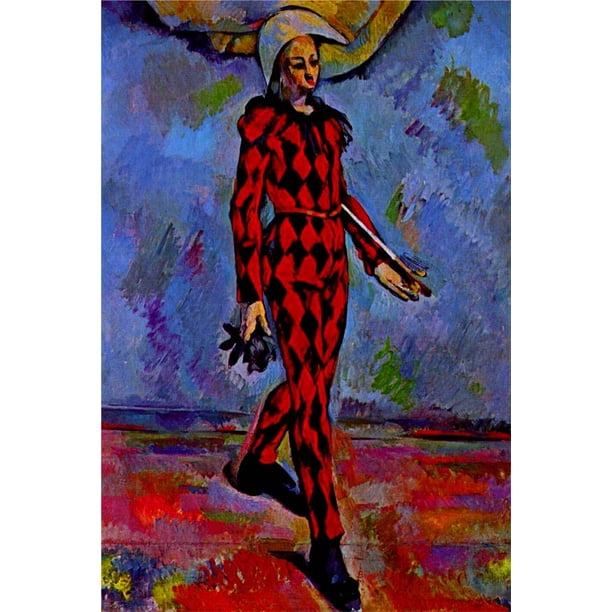 Paul Cezanne Harlequin189020 Inch By 30 Inch Laminated