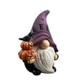 thumbnail image 2 of Halloween Decor, Spooky Home Decor, Vintage Halloween Decor, Garden Decor, 8X8X4 Inch Purple Resin Halloween Figurine with Jack-O-Lanterns and Crow, for Mantel, Shelf, Indoor, 2 of 6