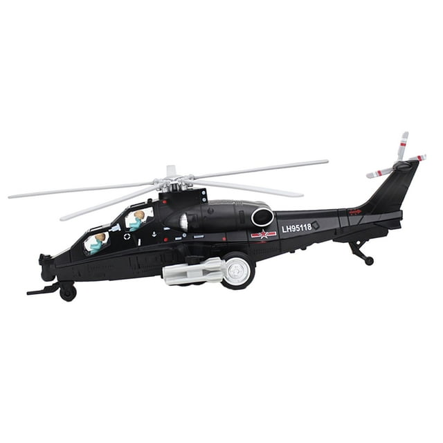 Helicóptero de juguete con luces y sonidos Metal Perfecl Negro