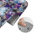 thumbnail image 5 of Yiaed Purple Marble Texture Print Bathroom Mat Set 2 Pieces Mat Anti-Skid Pad Ultra Soft and Absorbent Bathroom Bath Mat Contour Bath Rugs for Toilet Base, 5 of 6