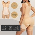 thumbnail image 4 of Rigardu body shaper body shaper tummy control Shapewear for Women Full Body Shaper Adjustable Hook And Eye Front Closure Shaper Khaki + M, 4 of 7