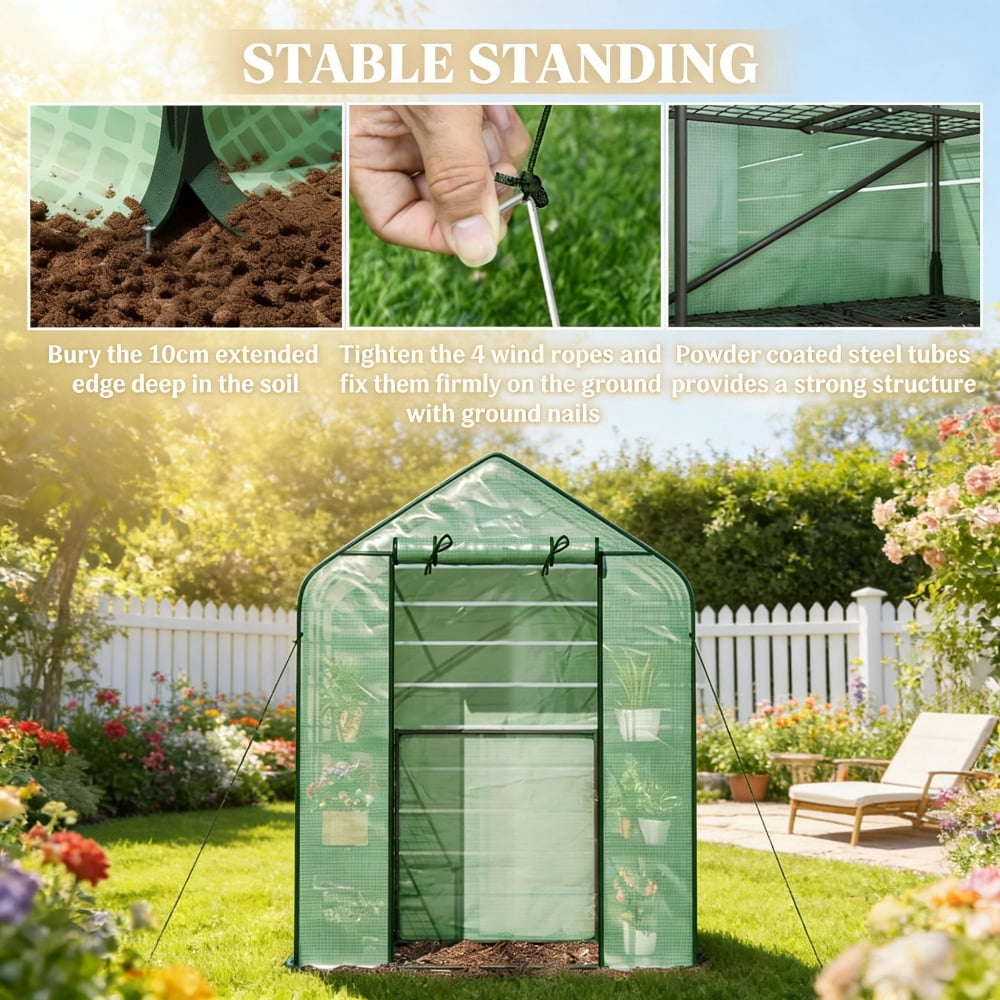 Garden Bed with Mini Greenhouse