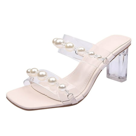 

Aompmsdx Fashion Summer Women Sandals Mid Heel Heel Cross Strap Open Toe Casual Styleshoes For Women