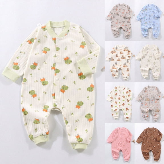 Newborn Baby Boy Girl Organic Cotton Bodysuit Long Sleeve Jumpsuit Outfits Clothes 6-12 Months 12-24 Months 2t 3t 4t 5t 6t 7t 8t 9t Children(Light Green,9-12 Months)