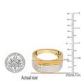 thumbnail image 2 of Dazzlingrock Collection Round White Diamond 3 Row Miligrain Edge Anniversary Band for Men (0.20 ctw, Color I-J, Clarity I2-I3) in Yellow Gold Plated Sterling Silver, Size 9, 2 of 3