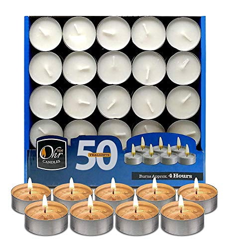 Bolsius Aromatic's Lovely 50Pack Candle Tealight White 8Hrs Burn Time TeaLight 