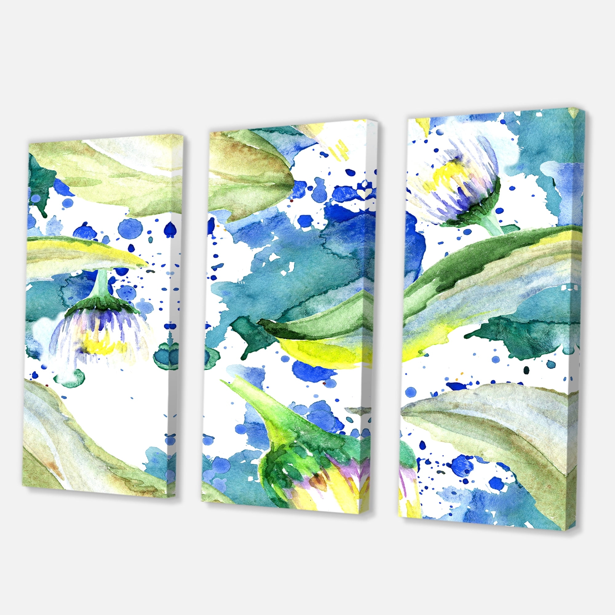 Designart ' Aquarelle Impression of Daisy Flowers I ' Traditional Canvas Wall Art Print