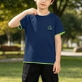 thumbnail image 6 of Muscularfit Golf Shirts T Shirts for Boys Boys Athletic Shirts Short Sleeve Pullover Tshirts Crew Neck Graphic Tees Blue Third Grade Shirt,9-10 Years, 6 of 9