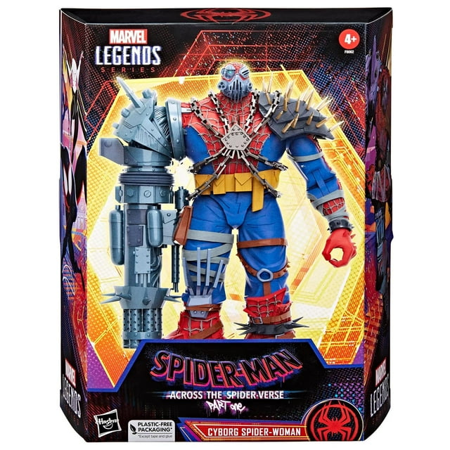 Marvel Legends: Spiderman Across The Spiderverse - Cyborg Spider Woman azul Estándar