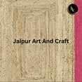 thumbnail image 2 of Jaipur Art And Craft Pink Beige Border Jute Area Rug Rectangle Hand Braided Carpet (6x9 Sq ft), 2 of 5
