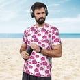 thumbnail image 4 of Wukai Orchids Flowers Print Men's Short-Sleeved Mesh T-Shirt,Quick-Dry Short Sleeve Workout T-Shirt-5X-Large, 4 of 8