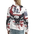 thumbnail image 7 of Wukai American Flag Eagle Art Print Womens Hoodies Fleece Sweatshirts Long Sleeve Sweaters Pullover Fall Outfits Winter Clothes-Medium, 7 of 7