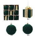thumbnail image 2 of Christmas Tree Decoration Plastic Ornament Set Hanging Xmas Tree Ball for Xmas Holiday Wedding Party Christmas Ornaments (9 pcs), 2 of 6