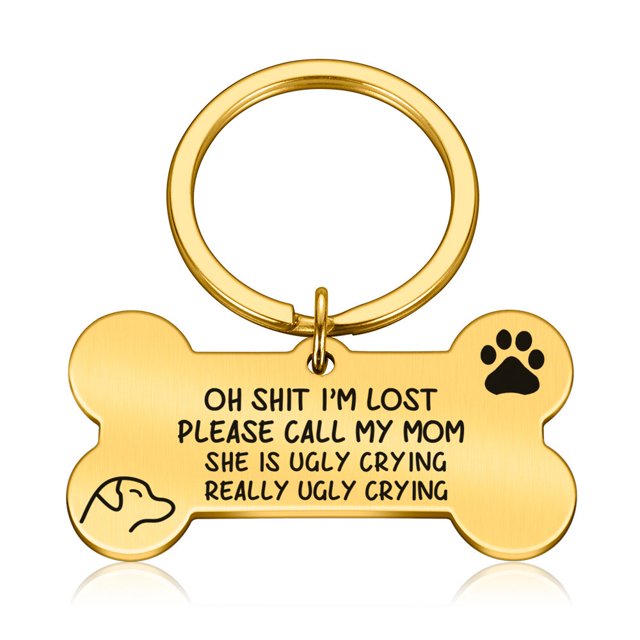 Etiqueta de perro que talla la etiqueta de perro divertida del animal doméstico etiqueta personalizada etiqueta del collar de perro del acero inoxidable