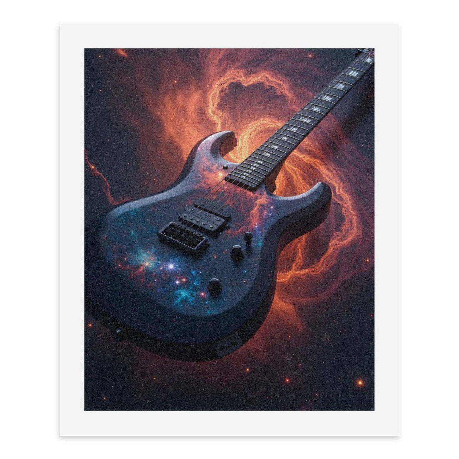 Paint By Numbers Kit for Adults Beginner - Guitar Cosmic Design DIY Canvas Painting Kits for Adults, Frameless Paint By Number for Adults for Home Wall Decor 16x20 Inch