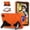 Orange+Black, variant on JTCASES for Samsung Galaxy Tab A9 Plus 12.4" 2023 SM-X810/X816/X818 Case, Pencil Holder Sliicone Back Cover, Tri-layer Hybird Fodable Bracket Kid-friendly Heavy Duty Shockproof Stand Cover, Red+Blue