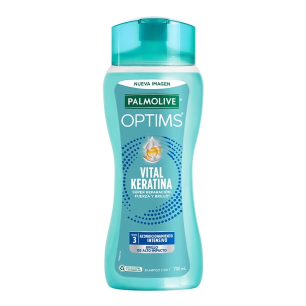 Shampoo Palmolive Optims Nivel 3 Acondicionamiento Intensivo con Vital Keratina Cabello con un Brillo de Alto Impacto
700 ml