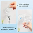 thumbnail image 6 of Aship Suction Cup Hooks, Large Clear Vacuum Razor Holder, Removable Waterproof Shower Hooks for Bathroom Kitchen, Reusable Suction Hangers for Razor Towel Loofah Christmas Wreath Decorations - 2 Pack, 6 of 12