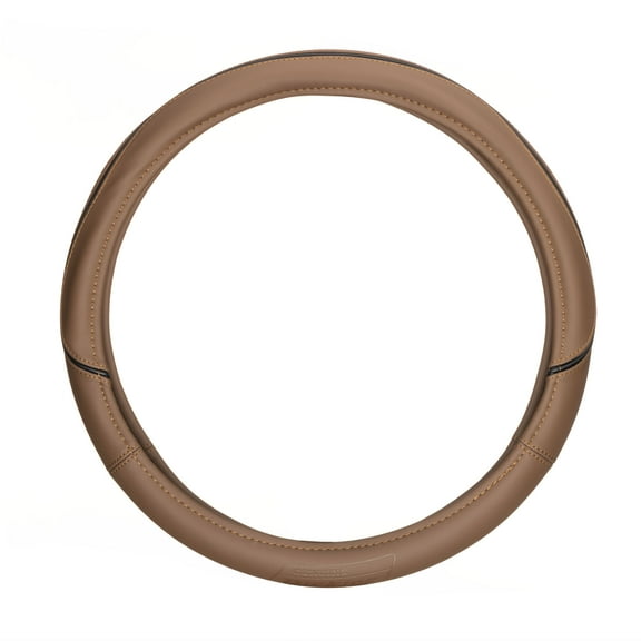 Genuine Dickies Brown Heavy-Duty Bonded Leather Truck Steering Wheel Cover, 34425PWDI
