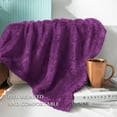 thumbnail image 3 of Exclusivo Mezcla Plush Fuzzy Large Fleece Throw Blanket (50" x 70", Purple)- Soft, Warm and Lightweight, 3 of 8