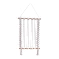 thumbnail image 1 of Tapiz de pared de macramé, tapiz tejido bohemio, decoración de arte de pared con tapiz de macramé blanco, 1 of 9