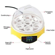 Mini Transparent 7 Egg Incubator Clear Chicken Poultry Hatcher w/ CE Certificated